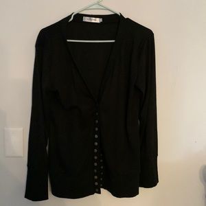 Button up cardigan, black